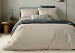 Bedeck of Belfast "Emmy" Duvet Cover and Oxford Pillowcase in Mink