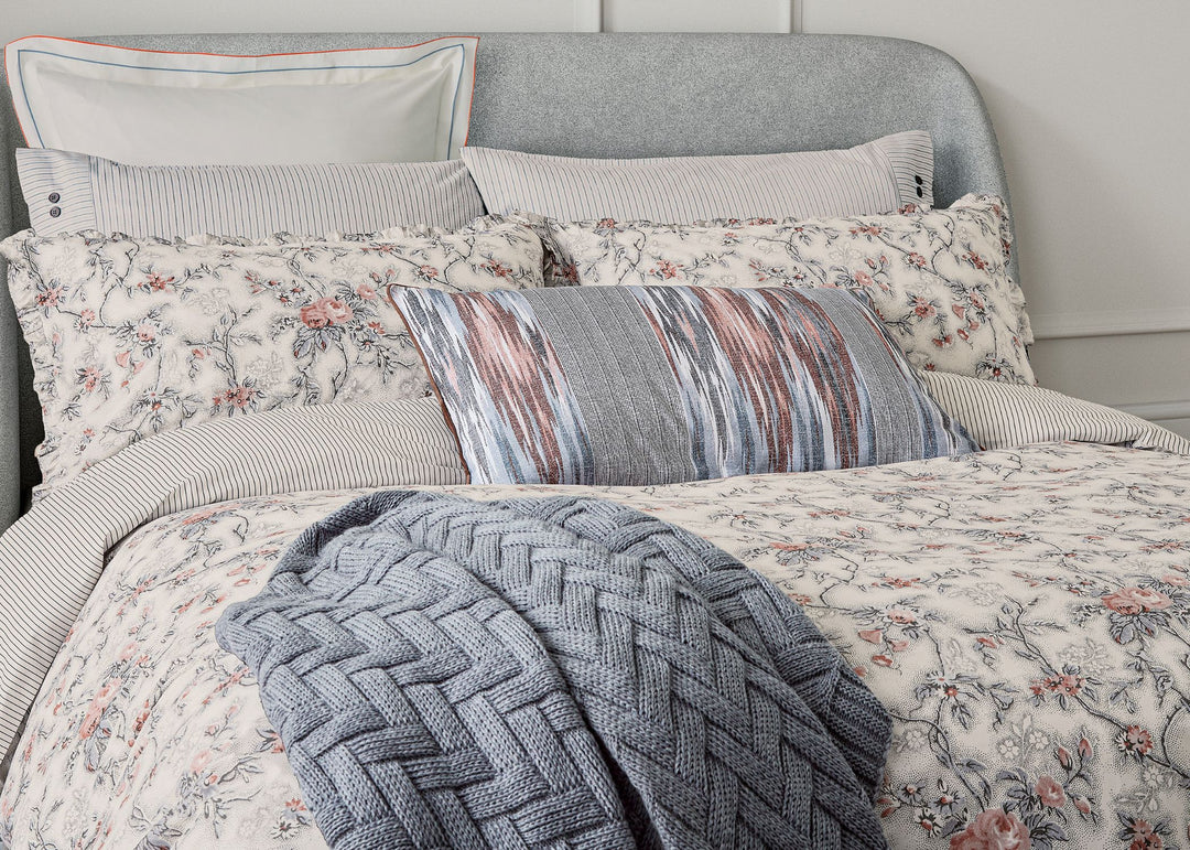 Bedeck of Belfast "Estelle" Duvet Cover and Oxford Pillowcase in Red