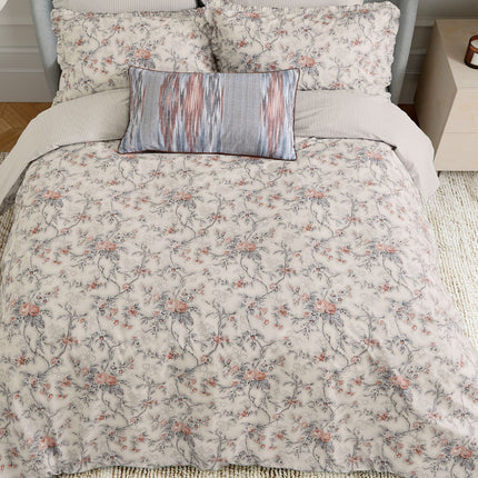 Bedeck of Belfast "Estelle" Duvet Cover and Oxford Pillowcase in Red