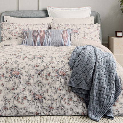 Bedeck of Belfast "Estelle" Duvet Cover and Oxford Pillowcase in Red