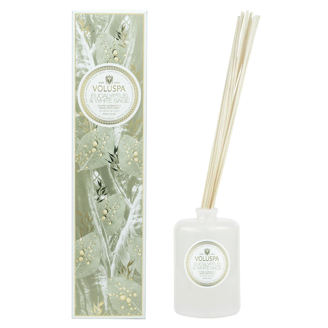 Voluspa "Eucalyptus & White Sage" Fragrance Diffuser with reeds