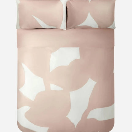 JC "Floral Leaf Print" Duvet Cover Set in Pink