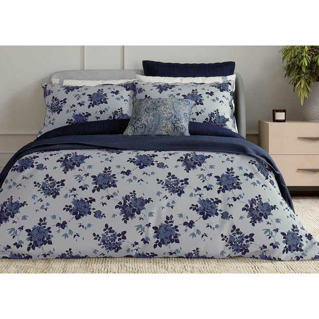 Bedeck of Belfast "Freya" Duvet Cover and Oxford Pillowcase in Indigo