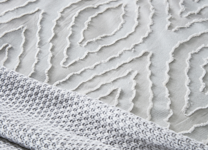 Bedeck of Belfast "Gia" Duvet Cover with Oxford Pillowcase in Silver