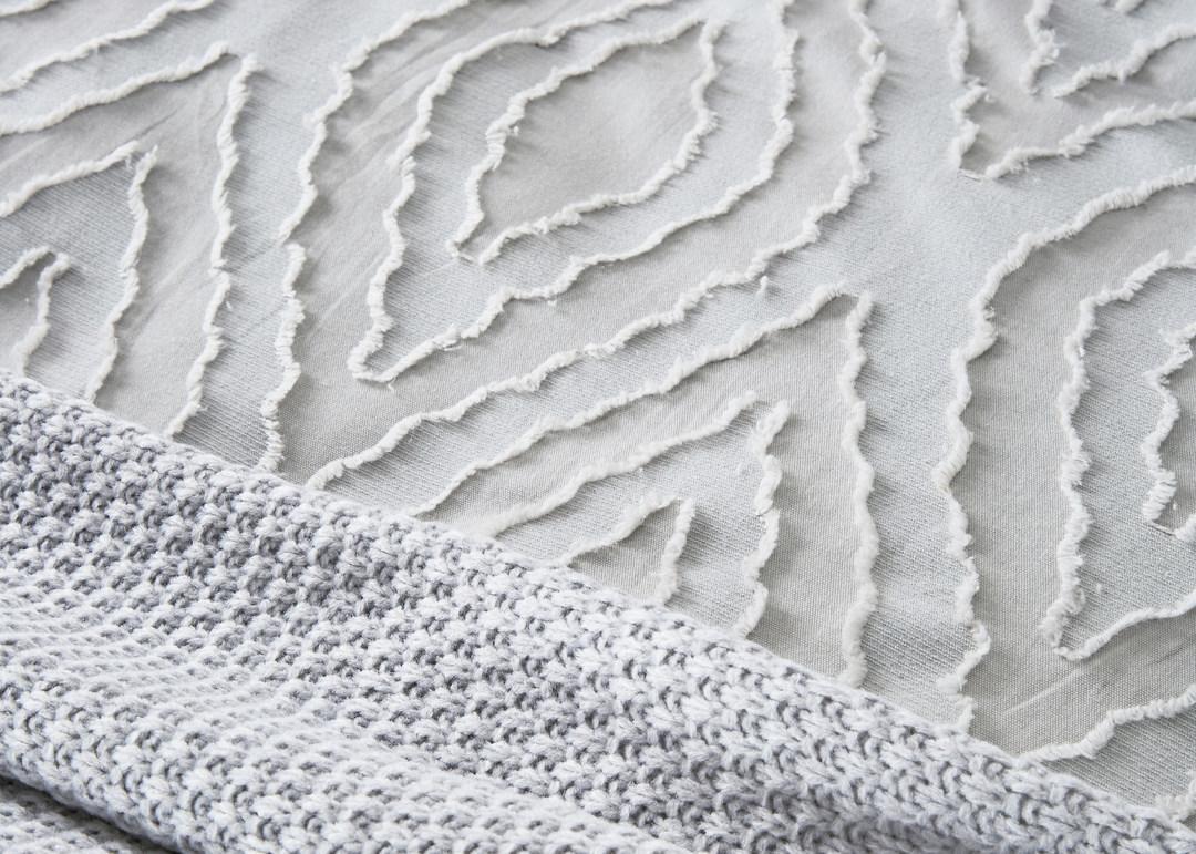 Bedeck of Belfast "Gia" Duvet Cover with Oxford Pillowcase in Silver