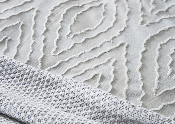 Bedeck of Belfast "Gia" Duvet Cover with Oxford Pillowcase in Silver