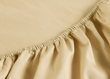 Christy "400 TC Sateen" Plain Dyed Sheets in Colour Soft Gold
