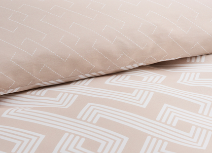 Christy "Groove" Geometric Duvet Cover Set in Gold