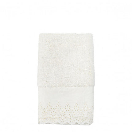 Mathilde "Dentelle Précieuse" Decorative Towels in White