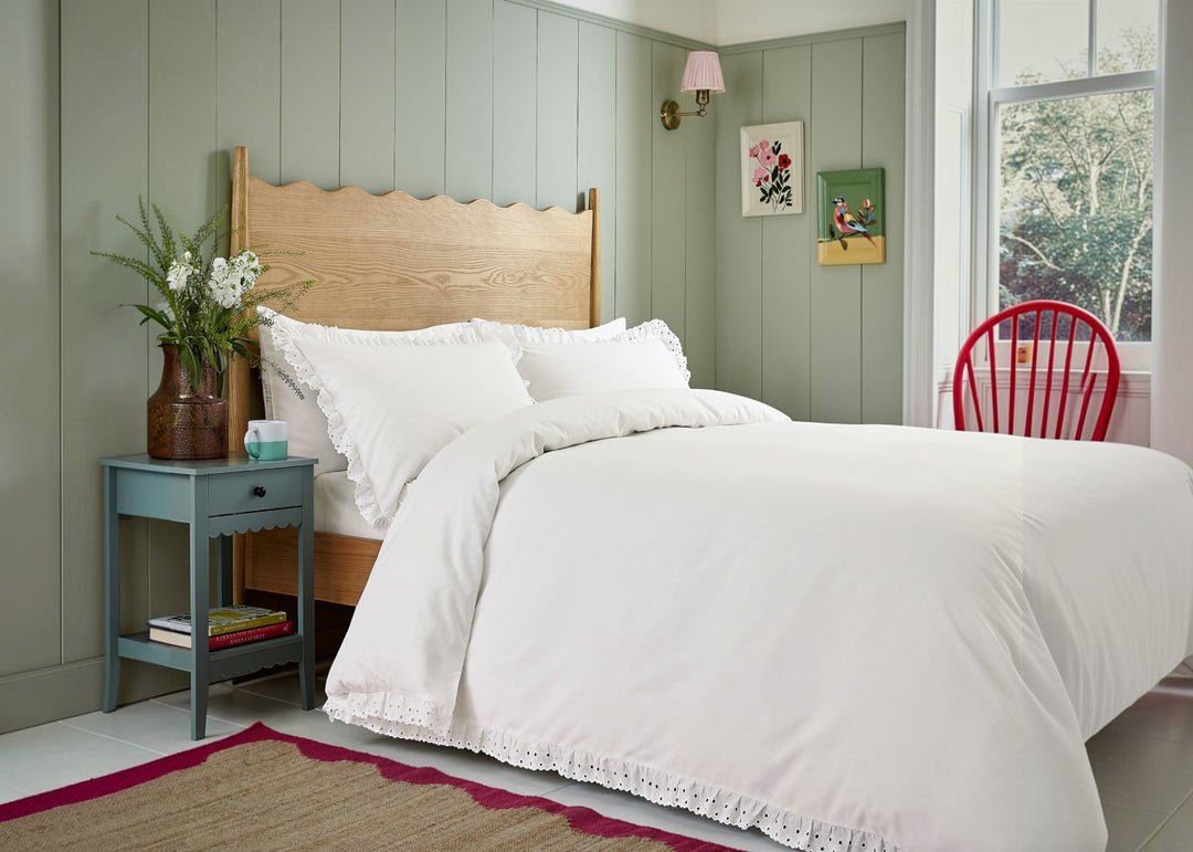 Helena Springfield "Clara" Duvet Cover Set in White