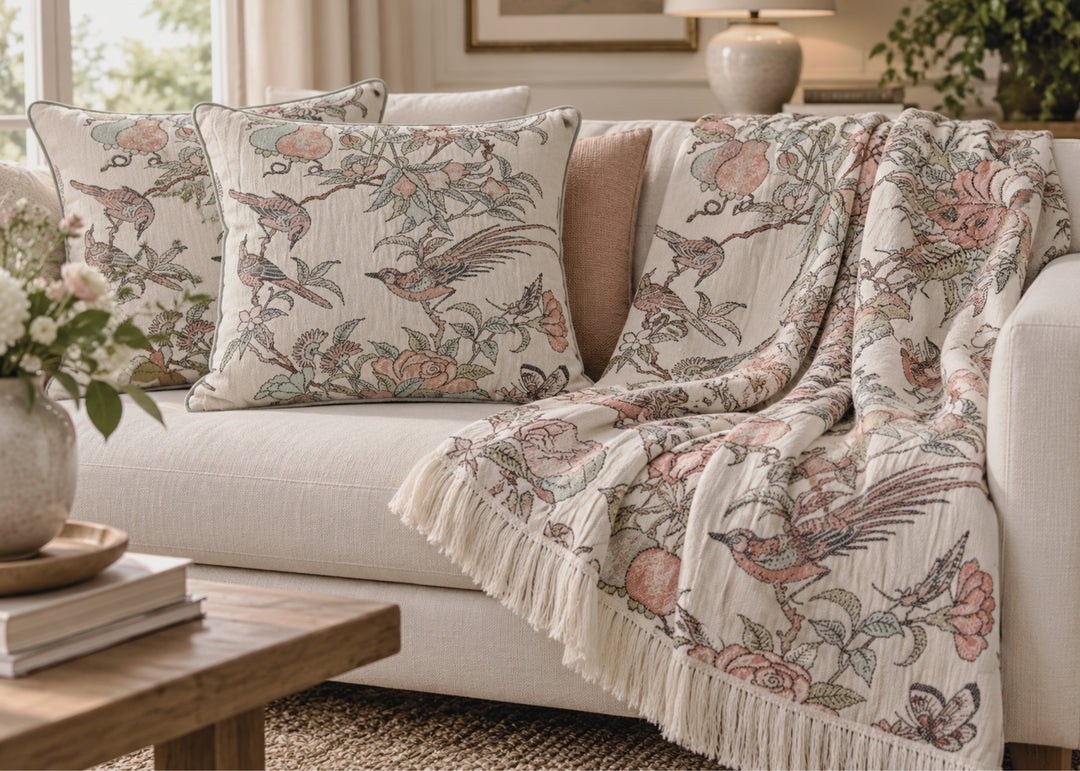Historic Royal Palaces "Hampton Jacquard" Decorative Throw in Multi