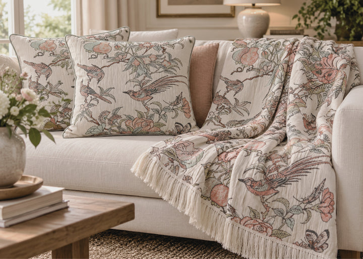 Historic Royal Palaces "Hampton Jacquard" Decorative Throw in Multi