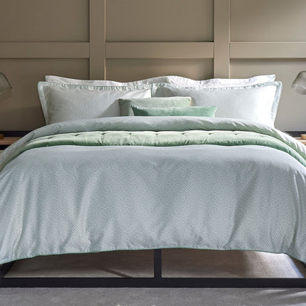 Christy "Hampton Geo" Duvet Cover Sets in Jade