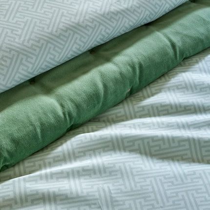 Christy "Hampton Geo" Duvet Cover Sets in Jade