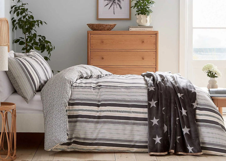 Helena Springfield "Beach House" Duvet Cover Sets in Linen &amp; Grey