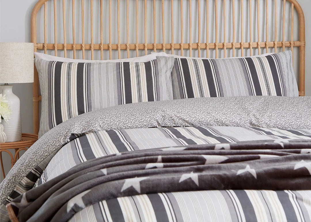 Helena Springfield "Beach House" Duvet Cover Sets in Linen &amp; Grey