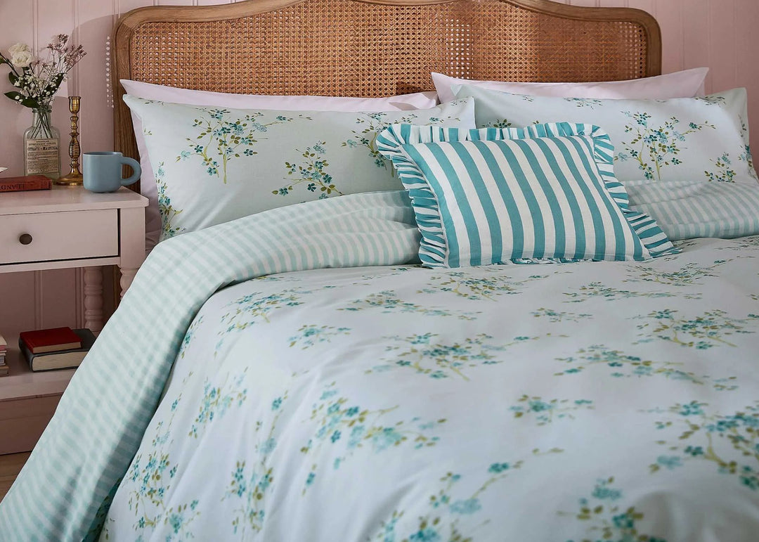 Helena Springfield "Blossom" Duvet Cover Sets in Aqua
