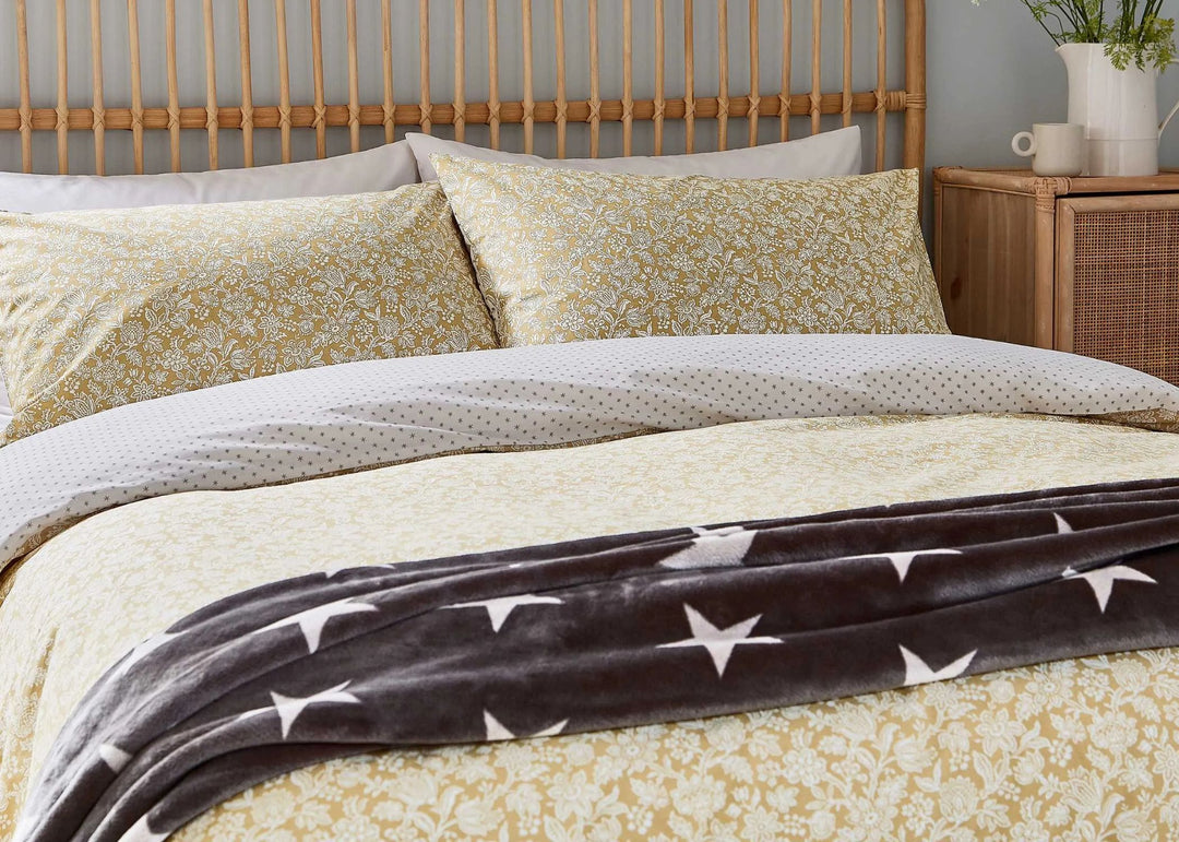 Helena Springfield "Elmont" Duvet Cover Sets in Soft Amber