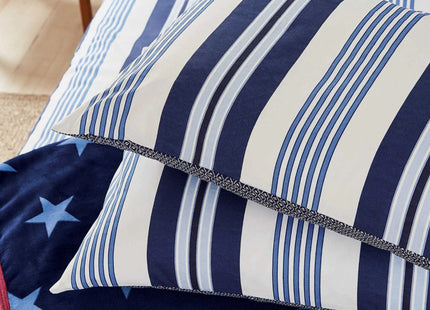 Helena Springfield "Huntington Stripe" Duvet Cover Sets in Navy & Cobalt
