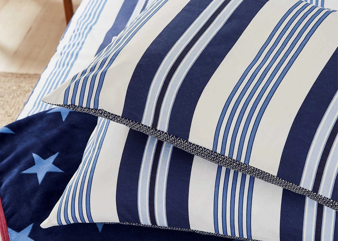 Helena Springfield "Huntington Stripe" Duvet Cover Sets in Navy &amp; Cobalt