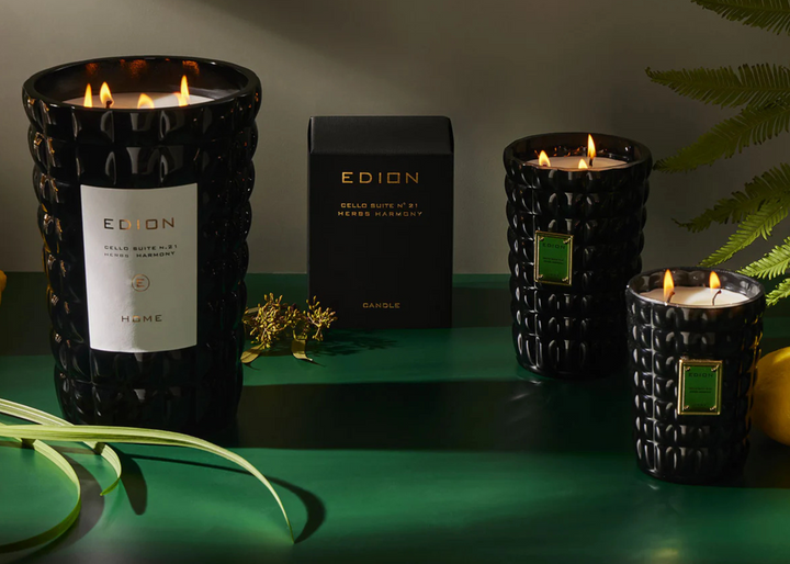 Edion "Cello Suite n.21 Herbs Harmony Bianca" Scented Candle