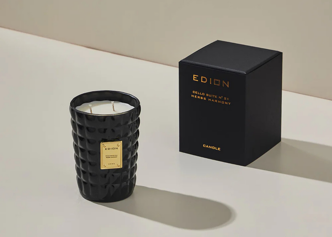 Edion "Cello Suite n.21 Herbs Harmony Bianca" Scented Candle