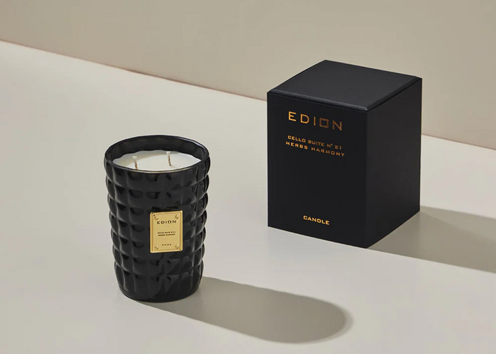 Edion "Cello Suite n.21 Herbs Harmony Bianca" Scented Candle