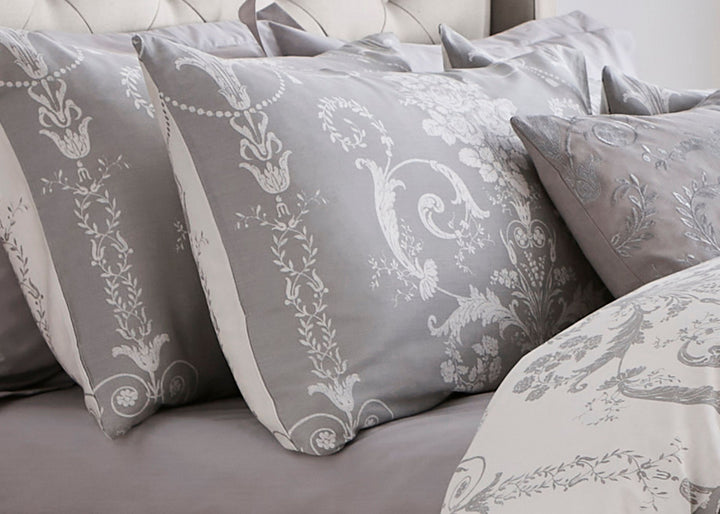 Laura Ashley "Josette" Duvet Cover Set in Steel