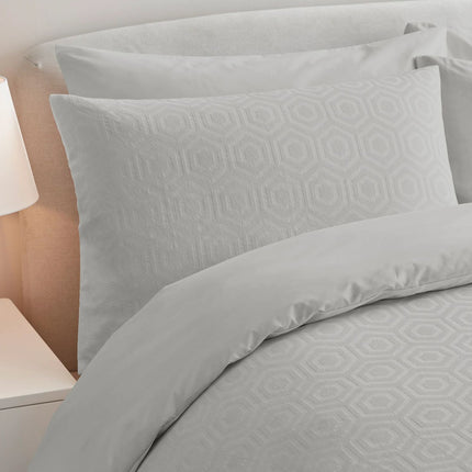 Jasper Conran "Hexagonal" Duvet Cover Set in Lunar Rock