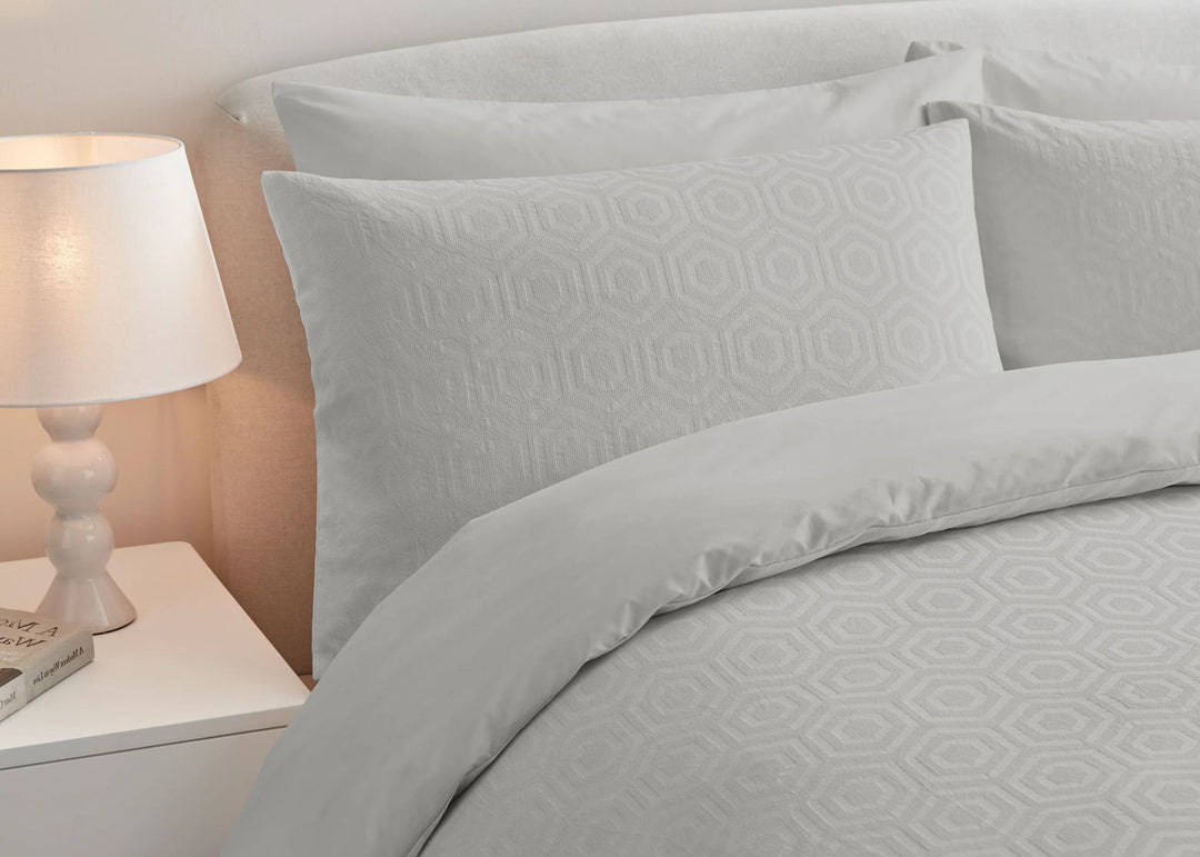 Jasper Conran "Hexagonal" Duvet Cover Set in Lunar Rock