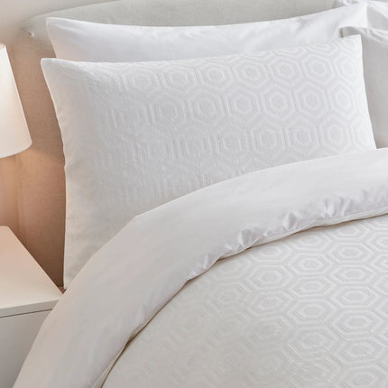Jasper Conran "Hexagonal" Duvet Cover Set in White