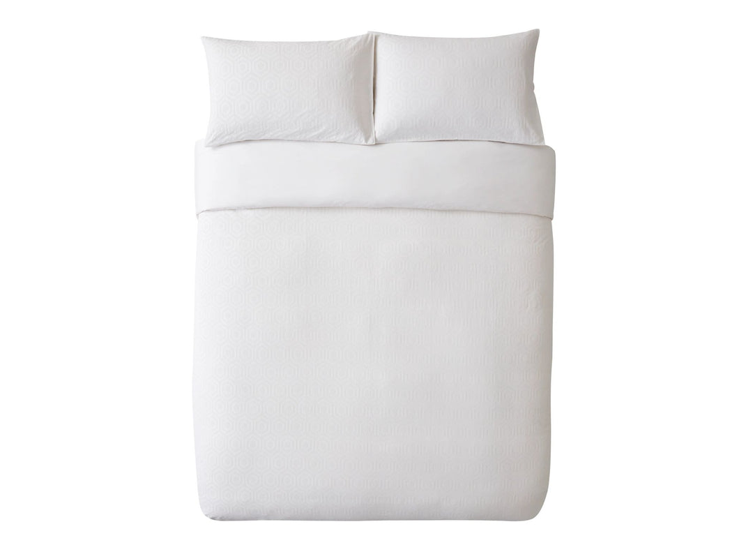 Jasper Conran "Hexagonal" Duvet Cover Set in White