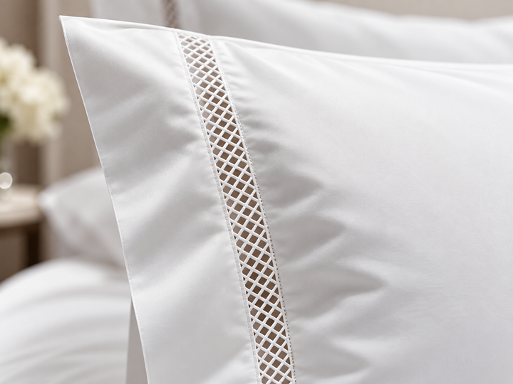 Linen Obsession 300 Thread Count "Katrin" Pillowcase in White