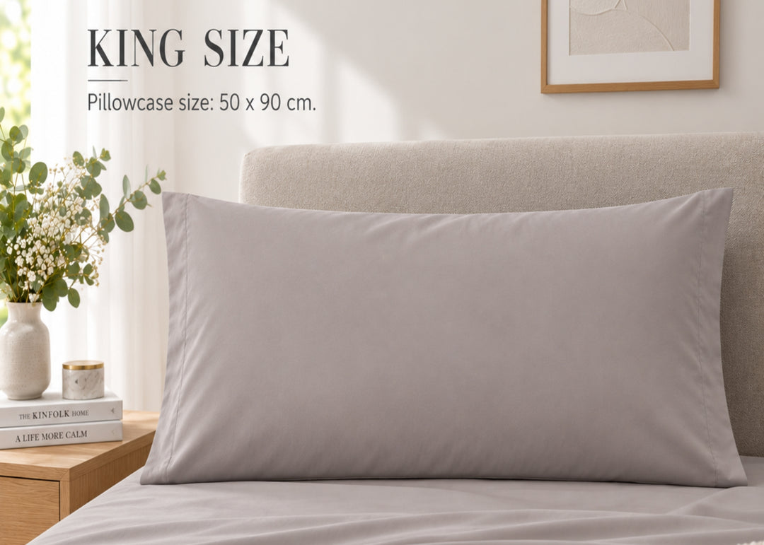Linen Obsession 500 Thread Count "Opulent Egyptian" Cotton Sateen Pillowcase in Silver