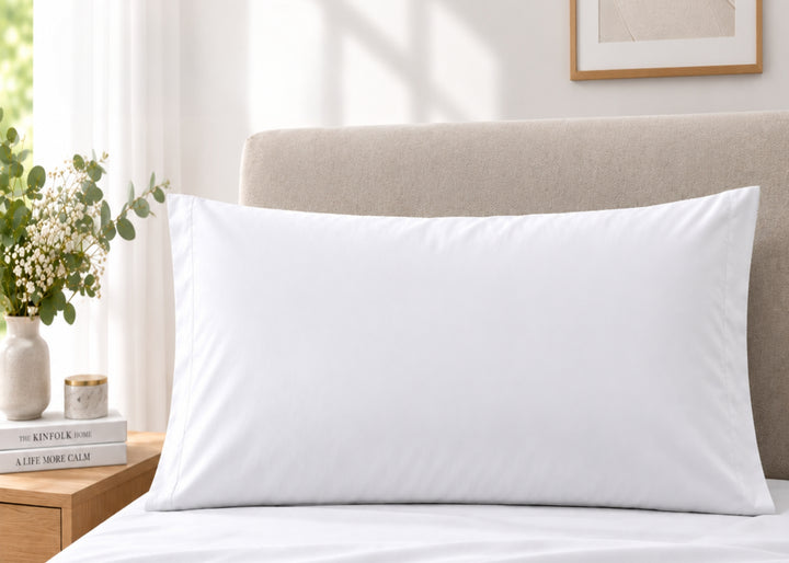 Linen Obsession 500 Thread Count "Opulent Egyptian" Cotton Sateen Pillowcase in White