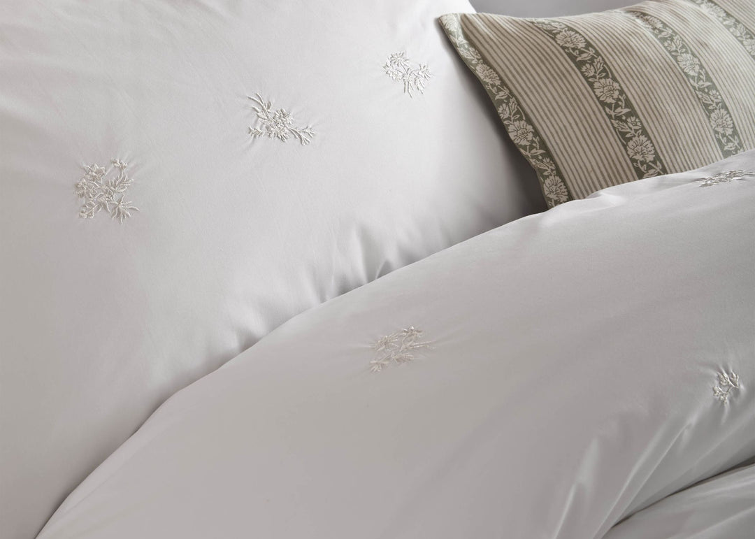 Laura Ashley "Keeleigh Posy" Duvet Cover Set in White