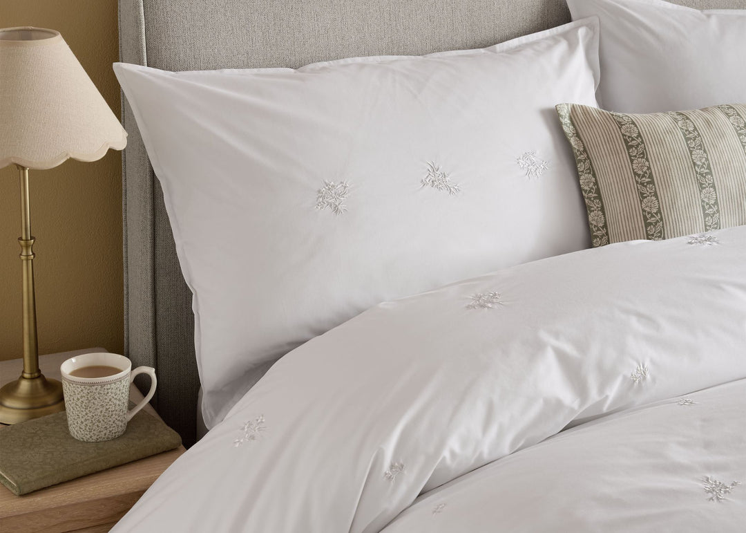 Laura Ashley "Keeleigh Posy" Duvet Cover Set in White