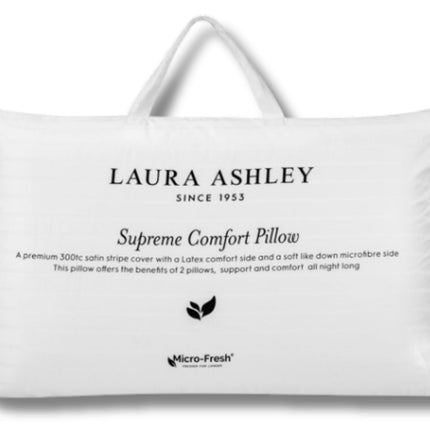 Laura Ashley "Luxury Supreme Comfort" Dual Chamber Latex Core Standard Pillow
