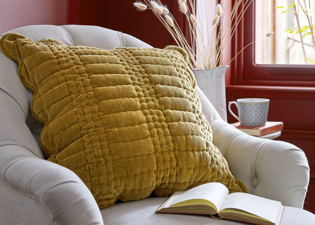 Laura Ashley "Brady Scalloped" Decorative Filled Cushion - 43 x 43 cm