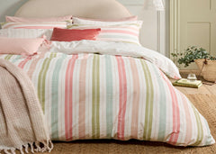 Laura Ashley "Sophie Stripe" Duvet Cover Set in Multi