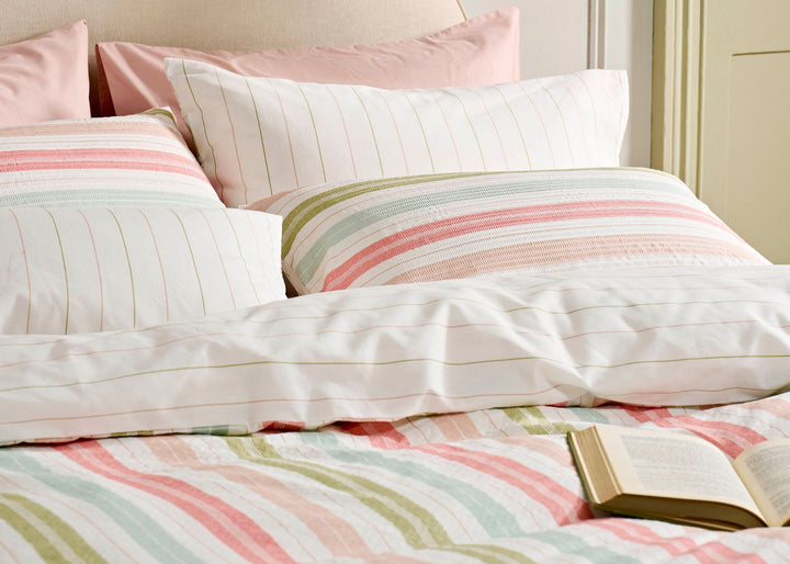Laura Ashley "Sophie Stripe" Duvet Cover Set in Multi