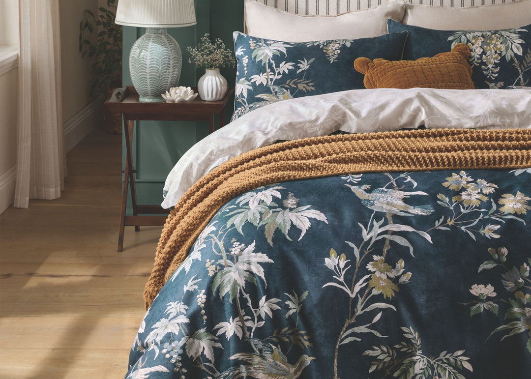 Laura Ashley "Attleton" Duvet Cover Set in Heritage Blue