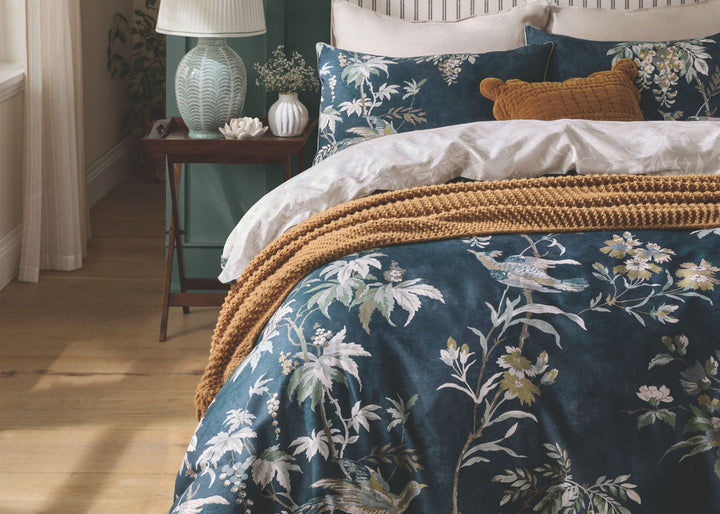 Laura Ashley "Attleton" Duvet Cover Set in Heritage Blue