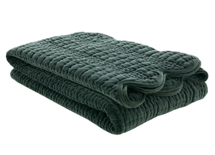 Laura Ashley "Brady Scalloped" Bedspread in Pine Green
