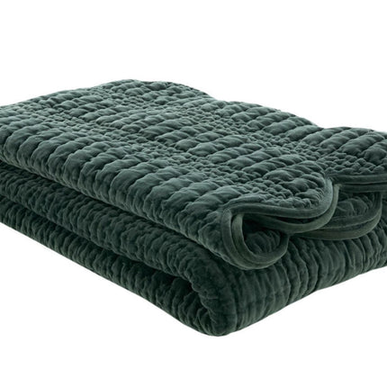 Laura Ashley "Brady Scalloped" Bedspread in Pine Green