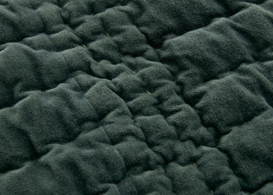 Laura Ashley "Brady Scalloped" Bedspread in Pine Green