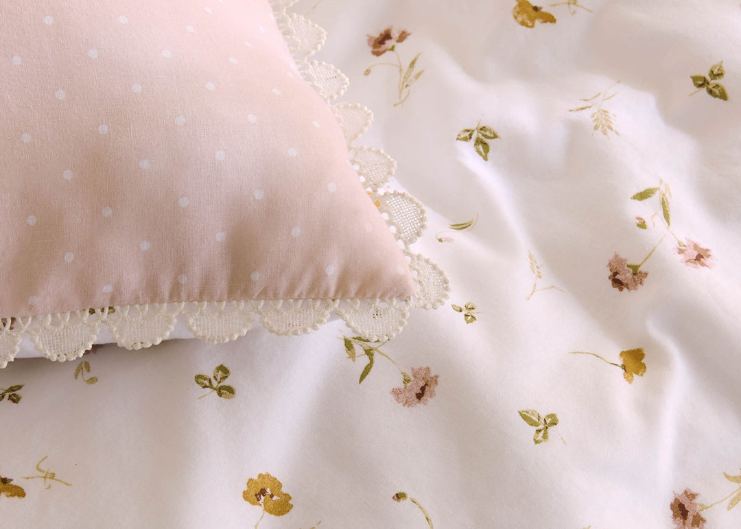 Laura Ashley "Neve Floral" Duvet Cover Set in Plaster Pink