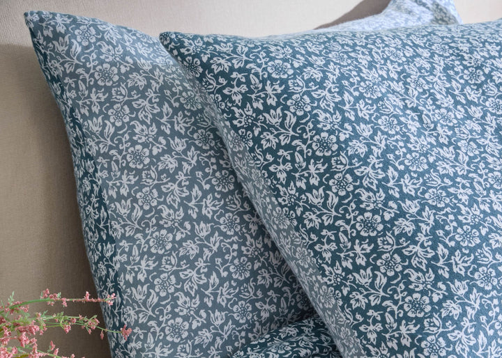 Laura Ashley "Sweet Alyssum" Duvet Cover Set in Denim Blue