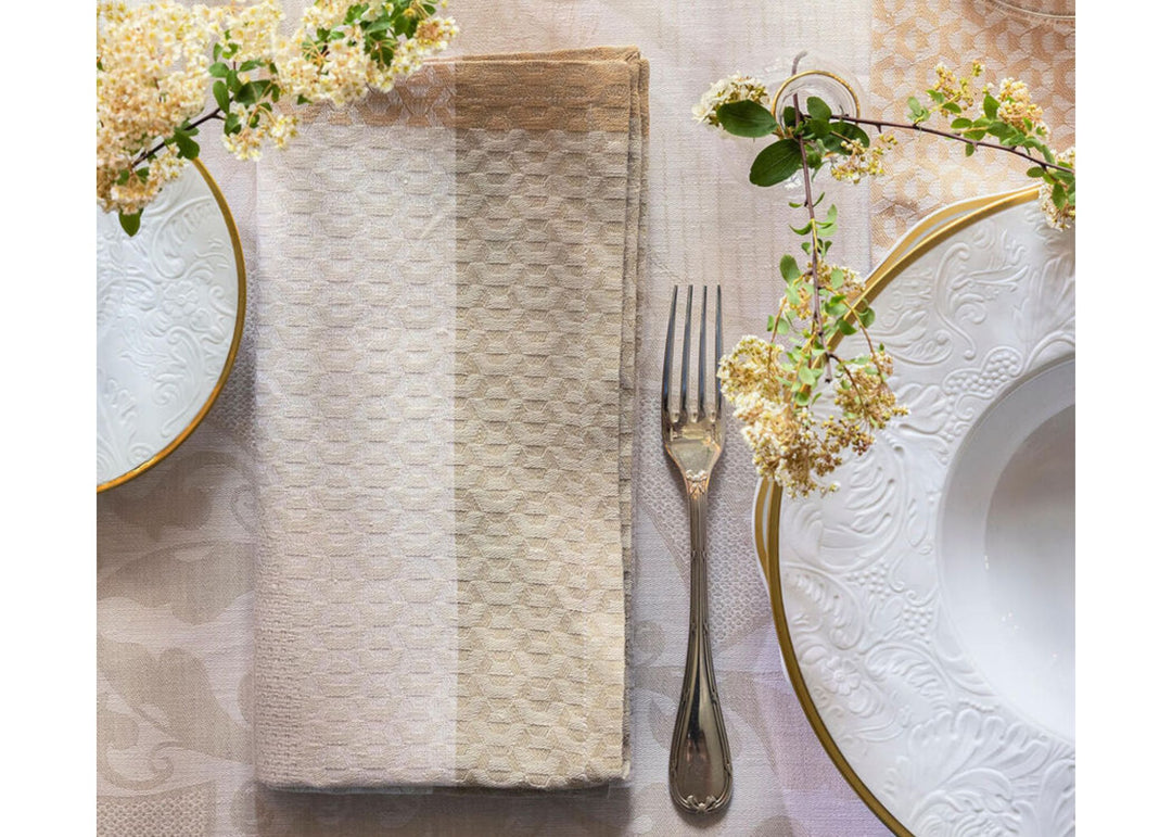 Le Jacquard Francais "Evasion" Table Linen Collection in Beige