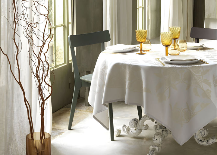 Le Jacquard Francais "Syracuse" Table Linen Collection in Beige